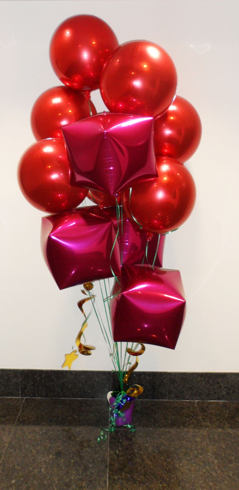 Foliový balónek červená koule 38 cm
